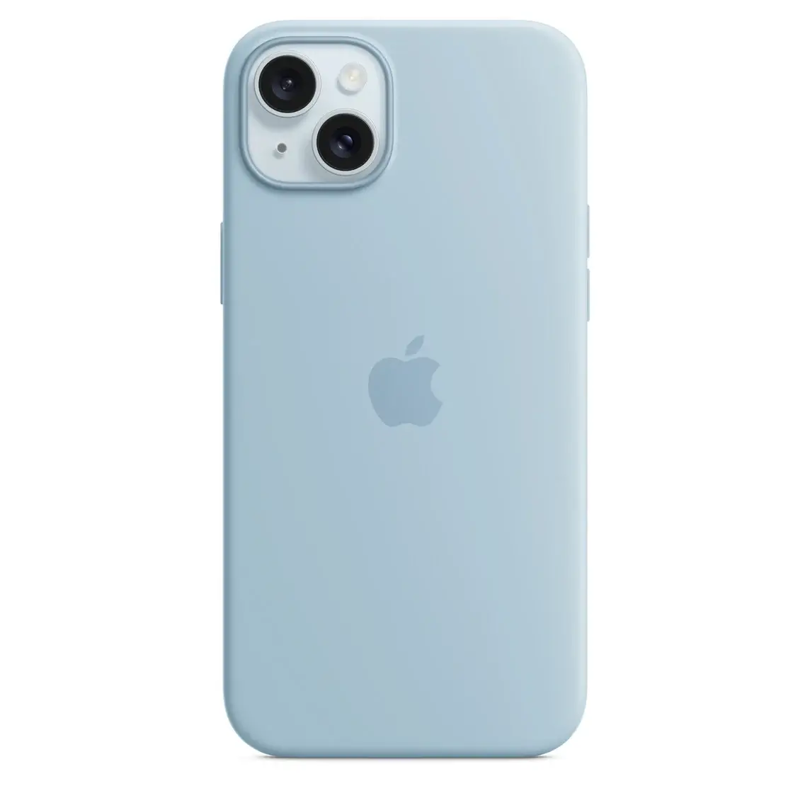 03CEBB90-A336-4D0F-B695-08CE384353F9 iPhone 15 Plus Silicone Case - Light Blue - Image 1