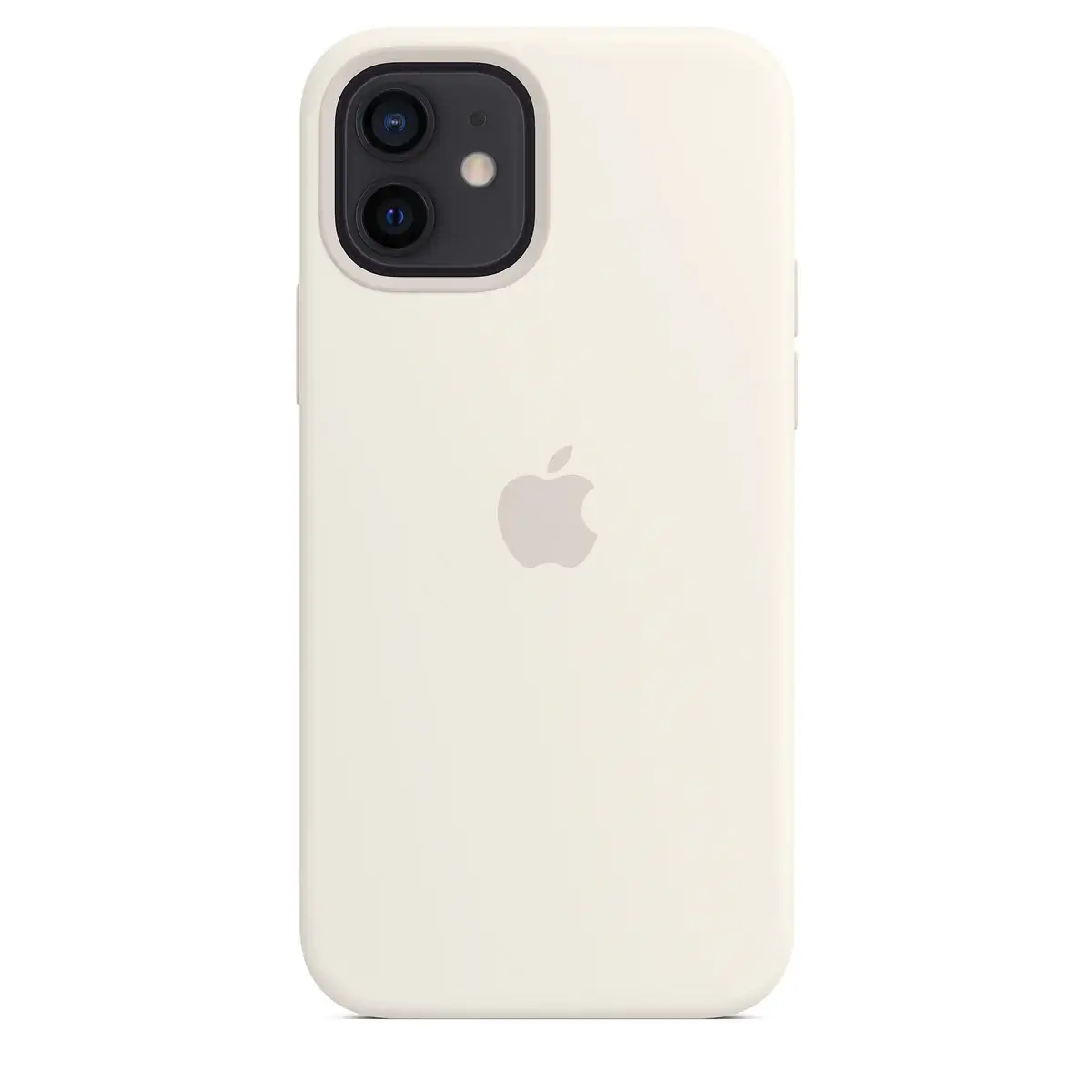 ip12-silicone-white iPhone 12 Silicone Case - White - Image 1