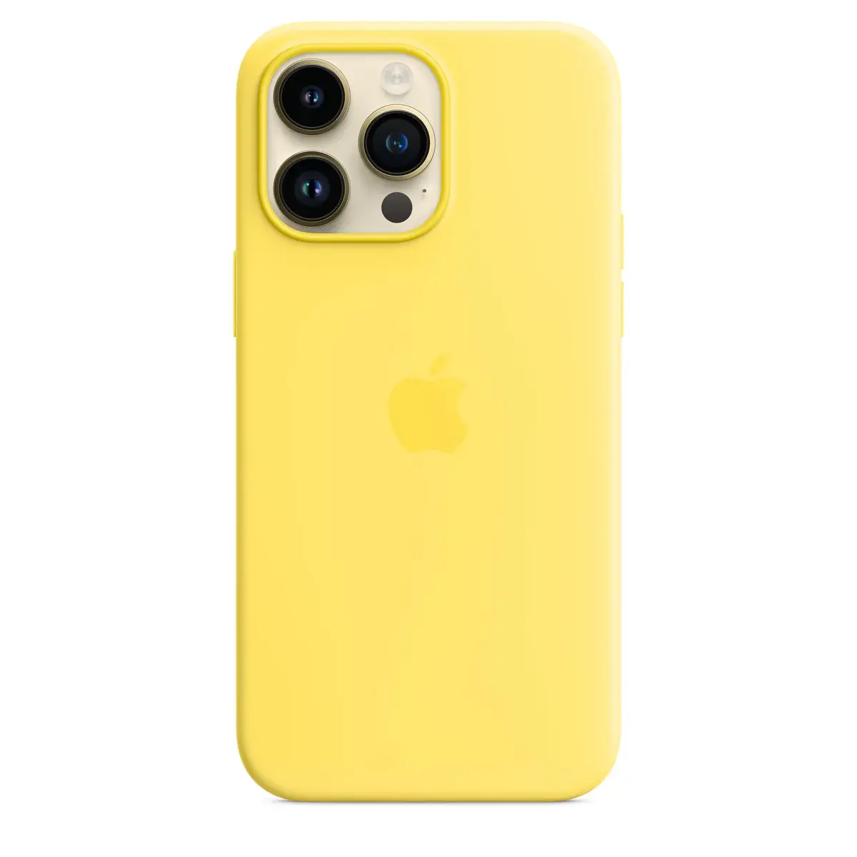 ip14promax-silicone-canaryyellow iPhone 14 Pro Max Silicone Case - Canary Yellow - Image 1