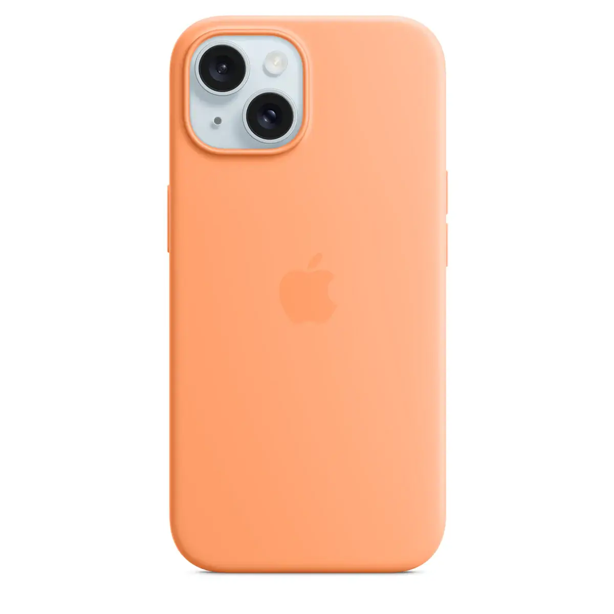 ip15-silicone-orangesorbet iPhone 15 Silicone Case - Orange Sorbet - Image 1