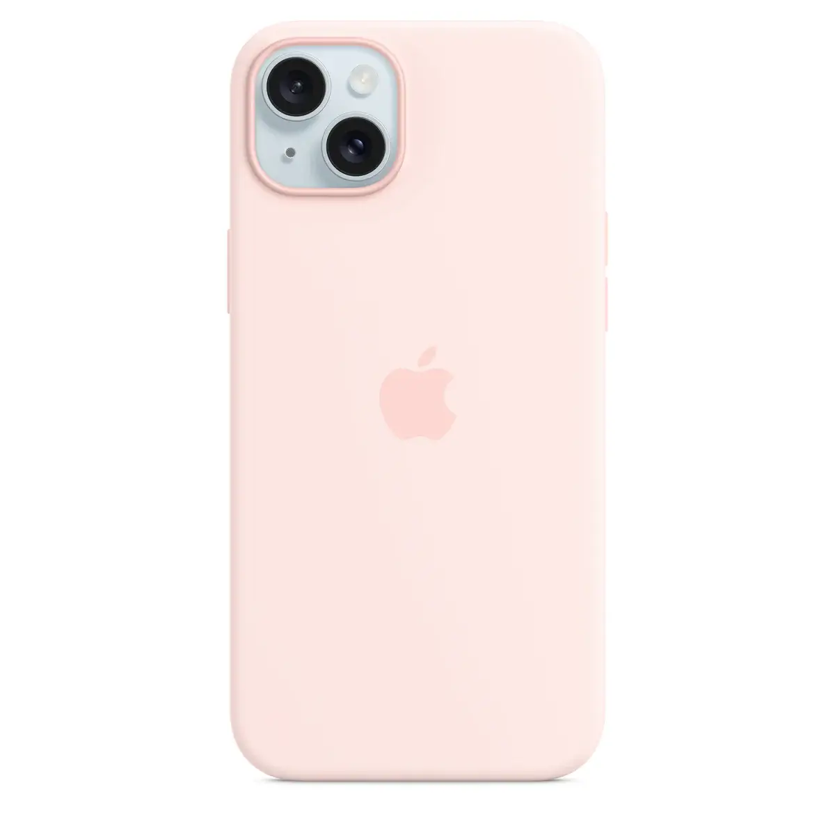 ip15plus-silicone-lightpink iPhone 15 Plus Silicone Case - Light Pink - Image 1