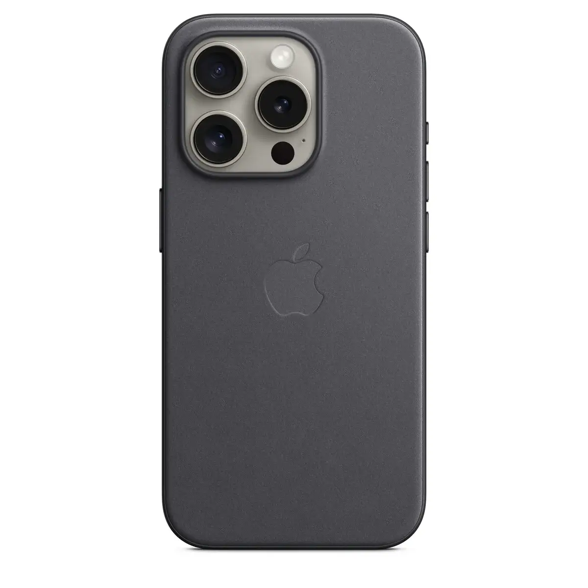 ip15pro-finewoven-black iPhone 15 Pro FineWoven Case - Black - Image 1