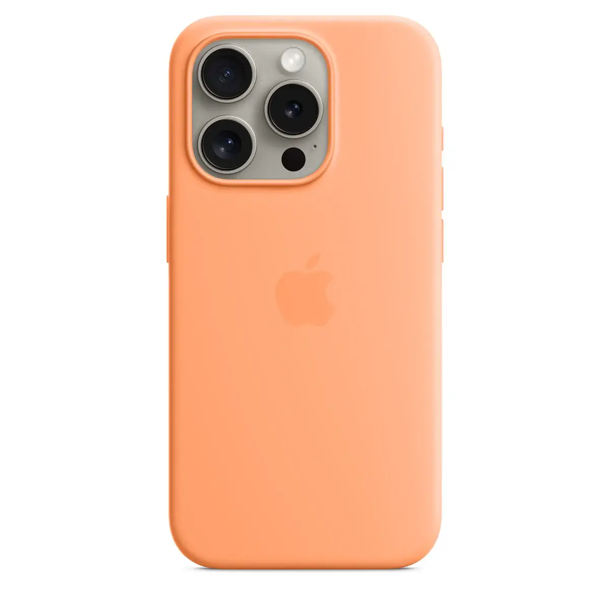 ip15pro-silicone-orangesorbet iPhone 15 Pro Silicone Case - Orange Sorbet - Image 1