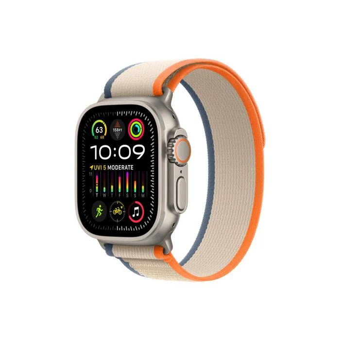 mt5w3ref_av1_t_1-min Trail Loop Band for Apple Watch 42mm 45mm 49mm - Orange/Beige - Image 1