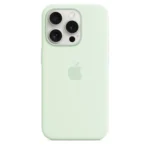 iPhone 15 Pro Silicone Case - Soft Mint