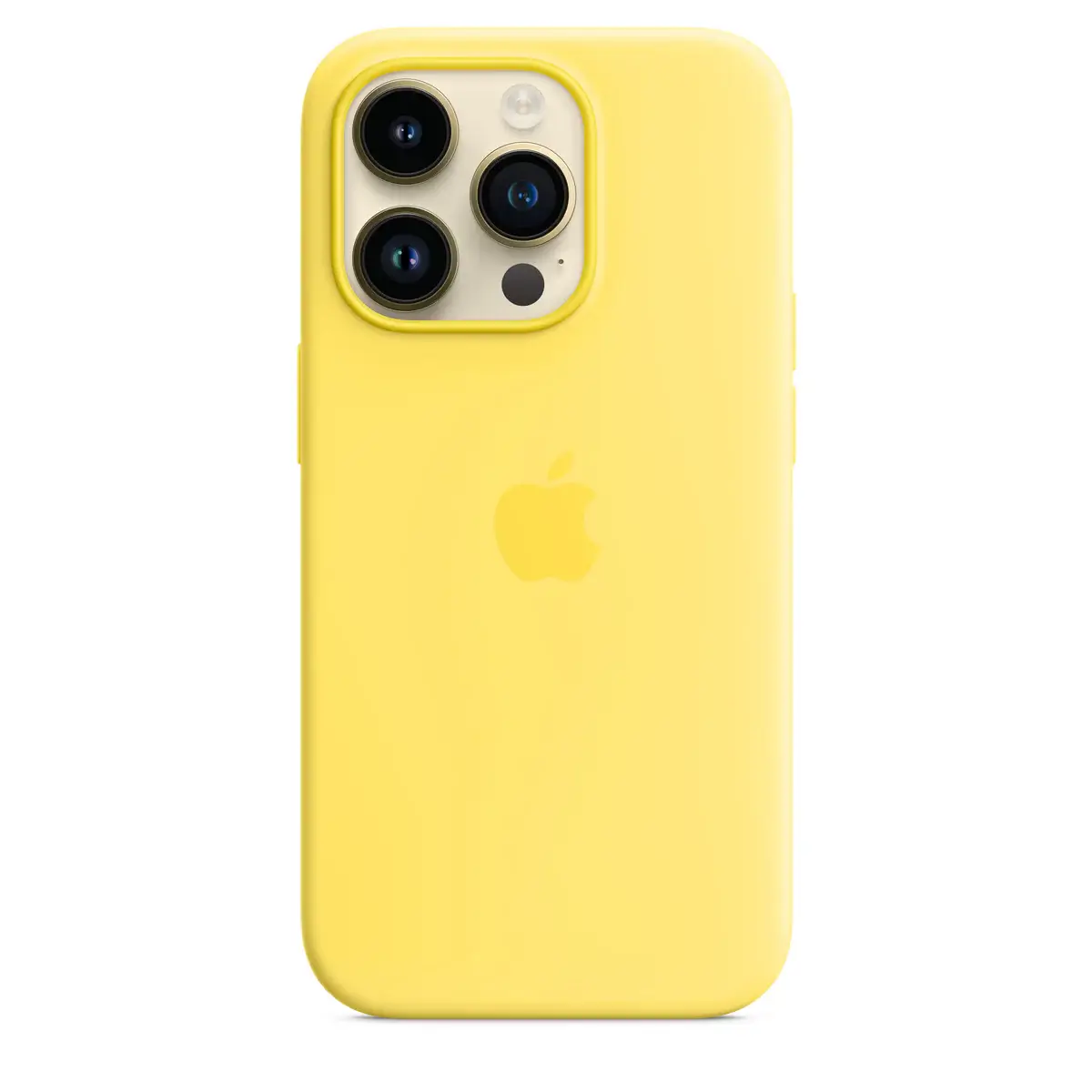 ip14pro-silicone-cannaryyellow iPhone 14 Pro Silicone Case - Canary Yellow - Image 1