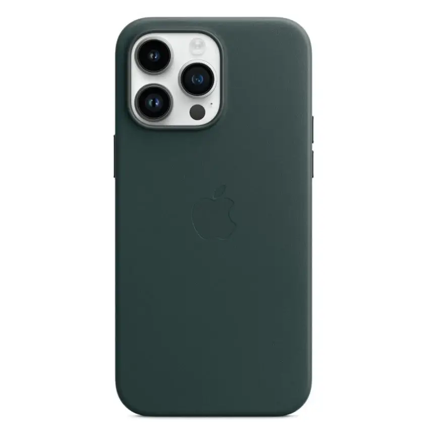 mppn3_av2_t iPhone 14 Pro Max Leather Case - Forest Green - Image 1